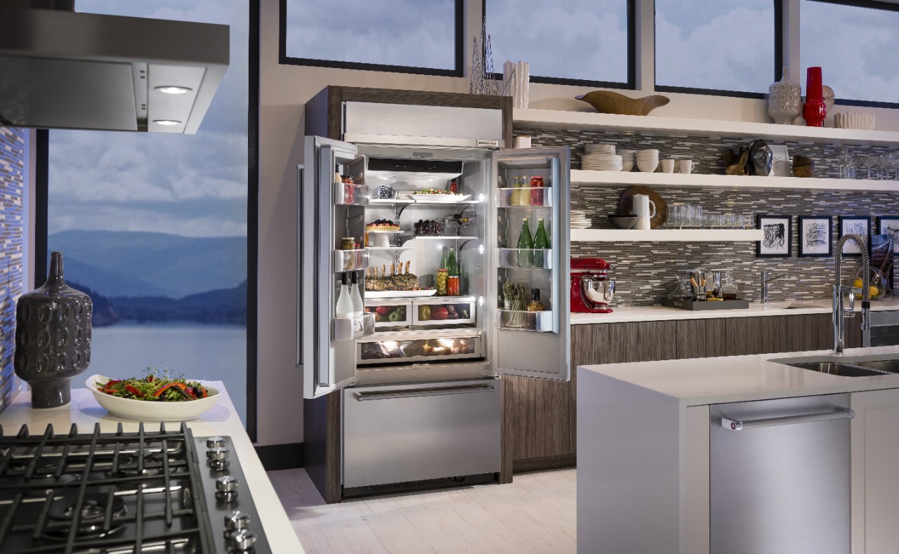 Kitchenaid built in french shop door refrigerator