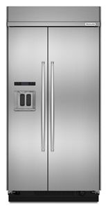 48-Inch width built-in side by side refrigerator with printscield™ finish
